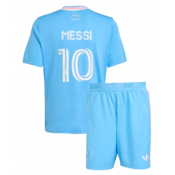 Billige Fotballdrakt Inter Miami Lionel Messi #10 Replika Tredjedraktsett Barn 2025-26 Kortermet (med bukser)